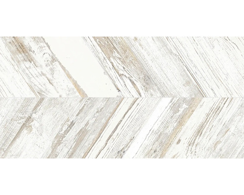 Carreau décoratif imitation bois, motif chevrons, pour revêtement de sol ou mural.