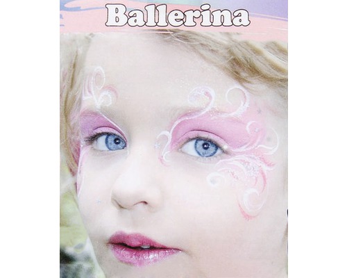 Nahaufnahme eines Mädchengesichts mit Ballerina Gesichtsbemalung