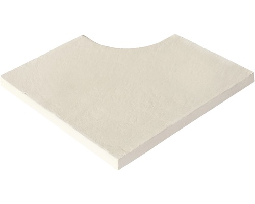 Bordure de piscine margelle Aquitaine angle intérieur pour rayon de 15 cm blanc béton 49,5/49,5 x 31 x 3,2 cm