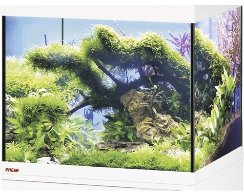 Aquarium EHEIM, bassin en verre GB 82 vivalineLED 126 81x36x40 cm uniquement avec cache supérieur blanc sans éclairage et autre technique sans contenu