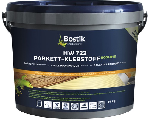 Colle à parquet HW 722 Ecoline Bostik 14 kg Bostik HW 722 Colle à parquet ECOLINE en seau, 14 kilogrammes