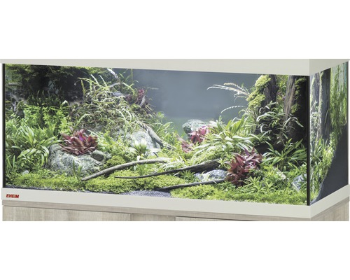 Aquarium, bac en verre EHEIM GB 105 vivalineLED 180 101x41x49 cm uniquement avec cache supérieur chêne gris sans éclairage ni autre élément technique