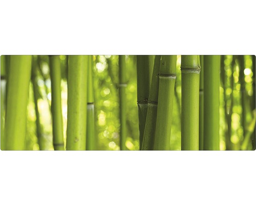 Paroi arrière de salle de bains mySPOTTI aqua Bambou 120x45 cm Forêt de bambous en détail