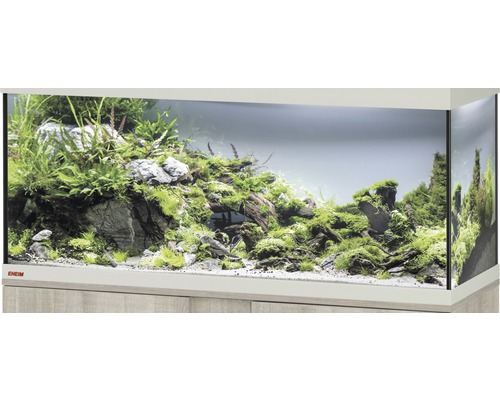 Aquarium, bac en verre EHEIM GB 123 vivalineLED 240 121x41x54 cm uniquement avec cache supérieur chêne gris sans éclairage ni autre élément technique