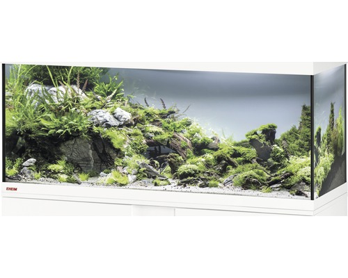 Aquarium EHEIM, bassin en verre GB 123 vivalineLED 240, env. 121 x 41 x 54 cm, env. 240 l, uniquement avec cache supérieur blanc sans éclairage et autre technique sans contenu