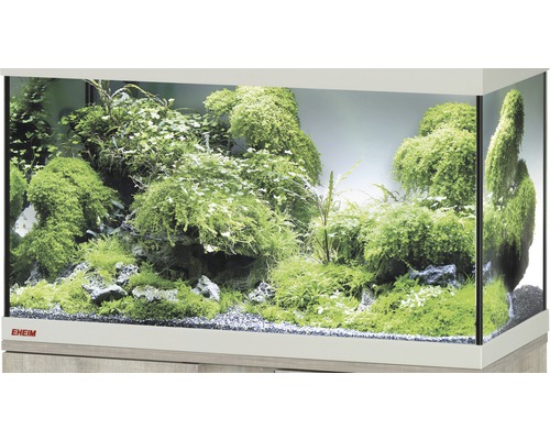 EHEIM Aquarium, Glasbecken GB 62 vivalineLED 150 61x51x54 cm nur mit oberer Blende eiche grau ohne Beleuchtung und weitere Technik ohne Inhalt