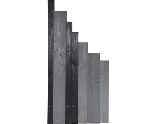 Élément de finition Konsta Jenga droite 90 x 180/90 cm anthracite/gris