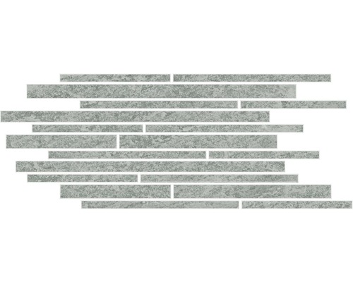 Dekorfliese Discovery Colonial grau 30x60 cm Mosaikfliese mit länglichen, unregelmässigen Elementen