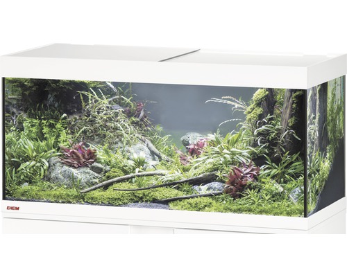 Aquarium EHEIM Vivaline 180 avec éclairage à LED, chauffage, filtre sans meuble bas blanc