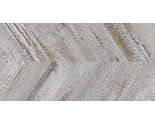 Carreaux muraux et de sol gris décoratifs en motif à chevrons