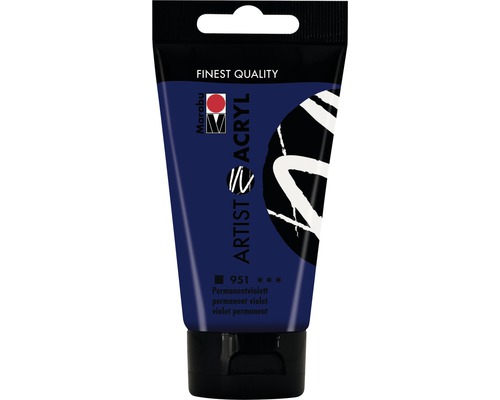 Marabu Acrylfarbe Artist Acryl permanentviolett 951 75 ml Tube mit Marabu Künstler Acrylfarbe Permanentviolett