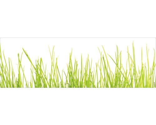 Paroi arrière de salle de bains mySPOTTI aqua herbe 140x45 cm Brins d''herbe