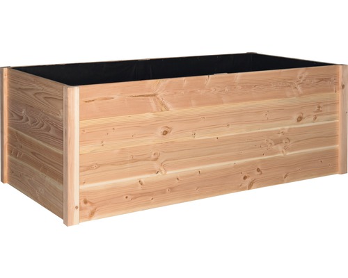 Jardinière surélevée en bois avec film de plantation