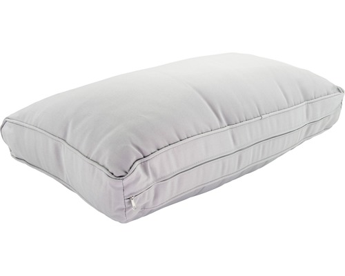Graues rechteckiges Kissen mit Reissverschluss