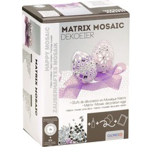 Kit créatif oeufs de décoration en mosaïque Matrix mauve-argent