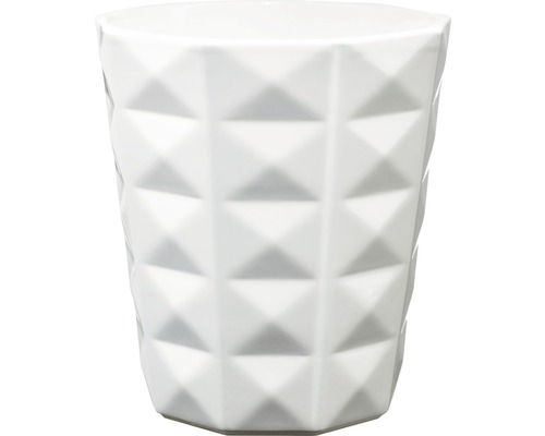 Vase pour orchidée Soendgen Kyoto céramique Ø 13 H 15 cm blanc brillant