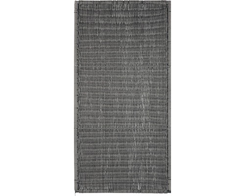 Élément de clôture Öland 180x90 cm gris pierre Tapis de bain gris à texture tissée