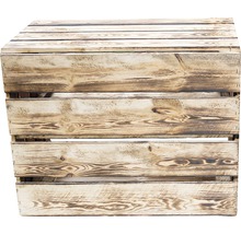 Holzkiste mit leicht gebrannter Optik