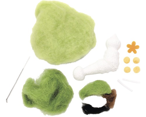Filzset mit Wolle, Nadel und Accessoires für Bastelarbeiten