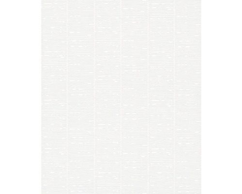 Vliestapete 9523 Patent Decor Laser weiss Rechteckige Fliesen mit horizontalen Linien.