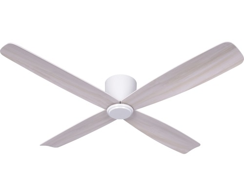 Ventilateur de plafond blanc chêne gris blanc Fraser ø 132 cm avec télécommande, fonction été + hiver