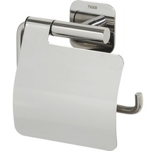 Toilettenpapierhalter Colar mit Deckel edelstahl poliert-thumb-0