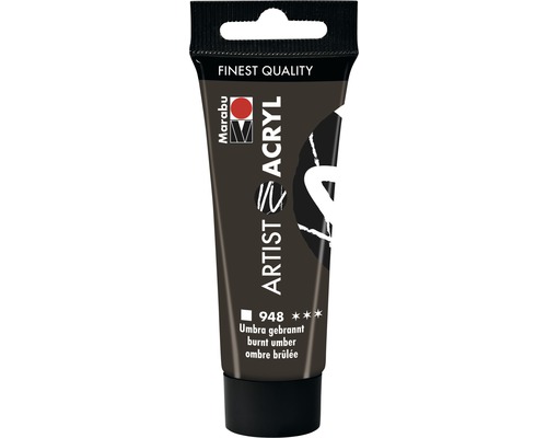 Marabu Acrylfarbe Artist Acryl umbra gebrannt 948 22 ml Tube Künstler Acrylfarbe Umbra gebrannt