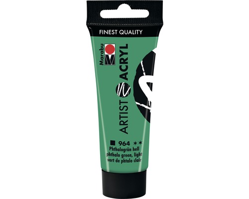 Peinture acrylique pour artiste Marabu Artist Acryl 964 vert phtalo clair 22 ml