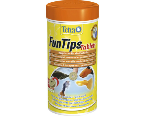 Tetra Fischfutter Tips 300 Futtertabletten Tetra FunTips Tabletten Alleinfutter für Zierfische
