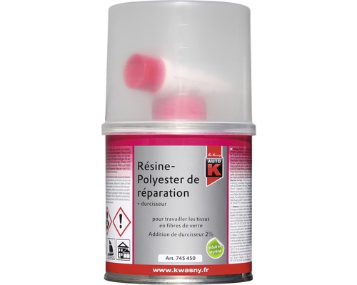 Kit de réparation de résine polyester avec durcisseur