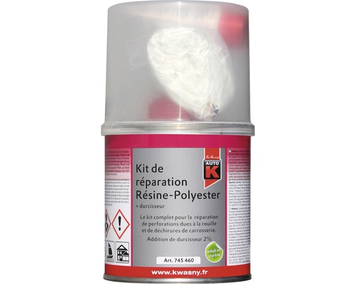 Kit résine polyester de réparation Auto-K 250 g Kit de réparation de résine polyester pour la réparation automobile