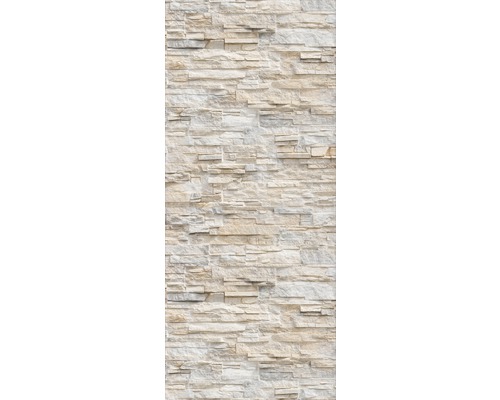 Dekorative Wandverkleidung mit Steinoptik.