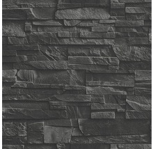 Tapete mit Steinmuster in dunkler Farbe