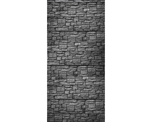 Mur de pierre grise avec des pierres rectangulaires