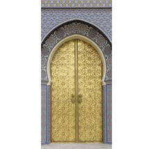 Porte dorée avec motifs islamiques