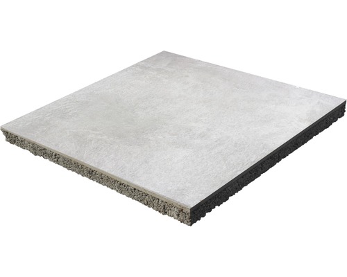 Beton Terrassenplatte 2in1 Kombiplatte iStone Duocera quarz 60 x 60 x 4 cm Betonplatte mit Drainagemörtel für den Aussenbereich
