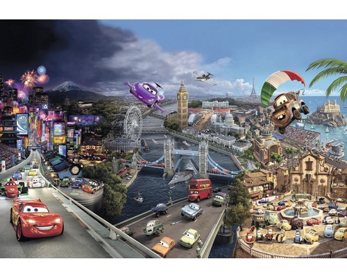 Papier peint panoramique 8-400 Disney Edition 4 Cars World 8 pces 368 x 254 cm