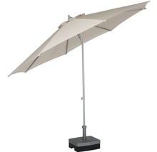 Parasol beige avec support pour l''extérieur