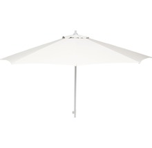 Parasol de jardin blanc avec pied en métal