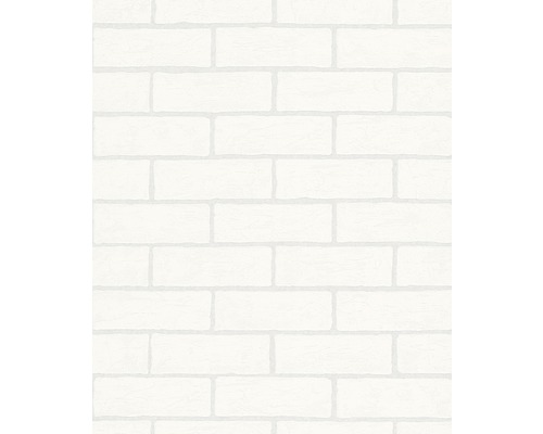 Tapisserie intissée 9442 Patent Decor blanc Papier peint motif brique