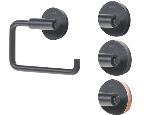 Distributeur de papier toilette de forme carrée avec différentes finitions de couleur