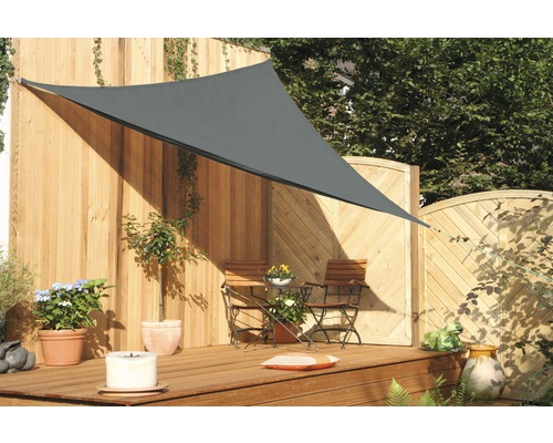 Voile d'ombrage triangulaire anthracite avec protection contre la pluie 280x280x280 cm