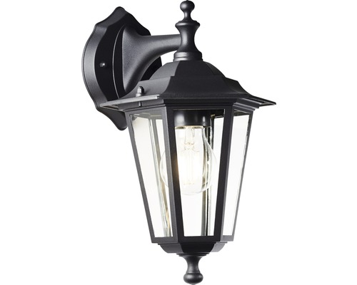 Applique extérieure suspendue noire IP44 1 ampoule hxpxl 310x215x165 mm Carleen noir