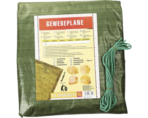 Gewebeplane 90g/m² grün 5 x 6 m Gewebeplane 90g/m² grün 5 x 6 m