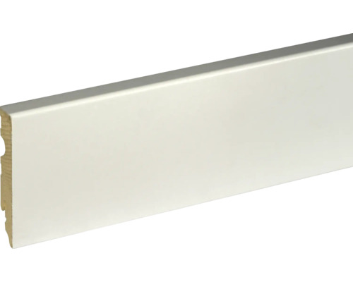 SKANDOR Sockelleiste SU084L weiss foliert 15x80x2500 mm Sockelleiste aus Holz