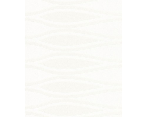 Papier peint non tissé 9438 Patent Decor 3D blanc Papier peint blanc à motifs ondulés
