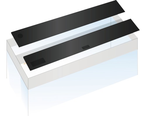 Aquarium mit zwei Abdeckplatten