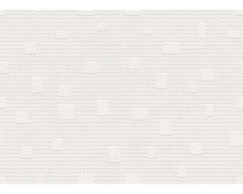 Papier peint non tissé 9702 Patent Decor blanc Revêtement mural décoratif avec des carrés en relief et un motif à points