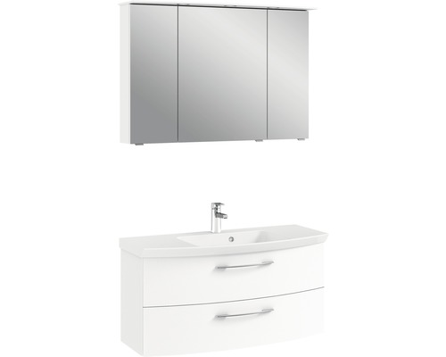 Badezimmerset mit Spiegelschrank und Waschbeckenunterschrank