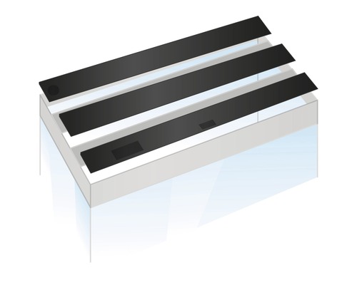 Aquariumabdeckung mit drei Abdeckplatten